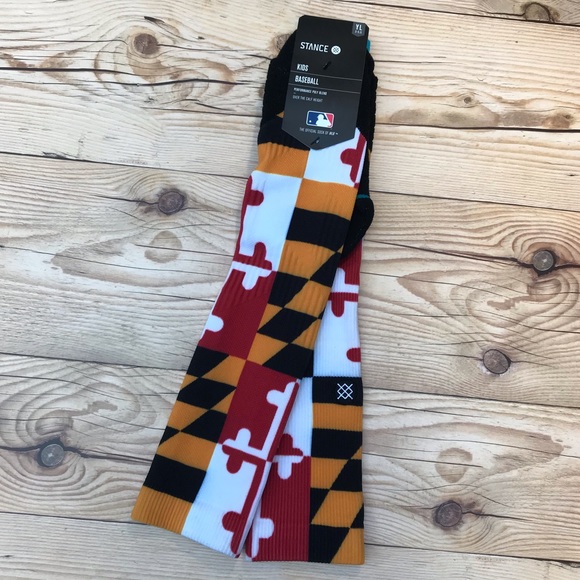 Stance MLB Diamond Pro Orioles Flag OTC Socks - Picture 12 of 16